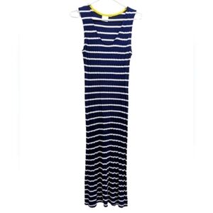 Beach Break women's navy and white stripe maxi dress beach cover up size XS